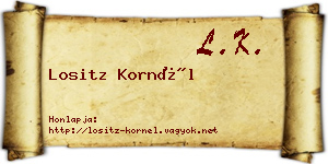 Lositz Kornél névjegykártya